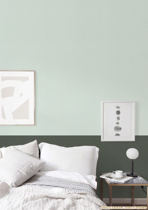Gam màu xanh tươi tắn được không ít sự lựa chọn của giấy dán tường giả vải hàn quốc